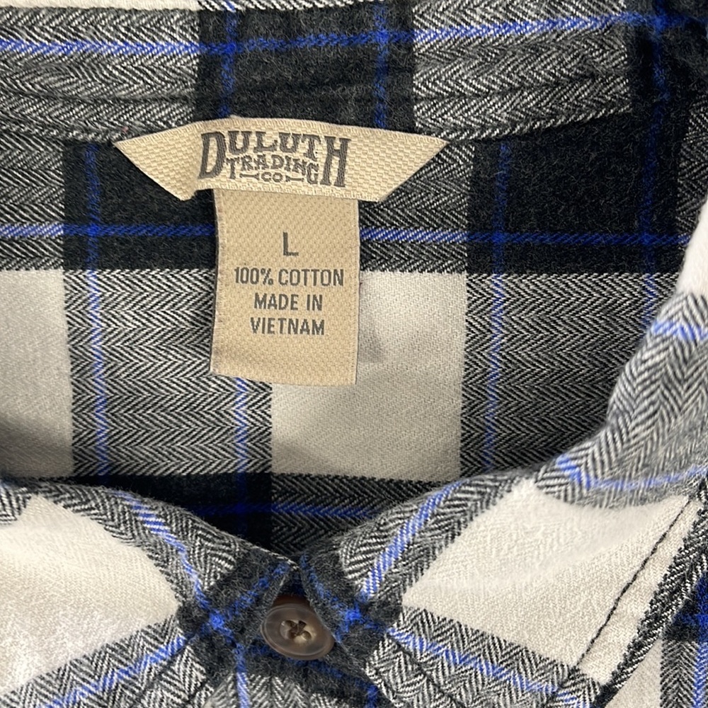 Duluth Trading Co Women's Plaid Button Down Shirt Long Sleeve Size Large - Picture 2 of 8